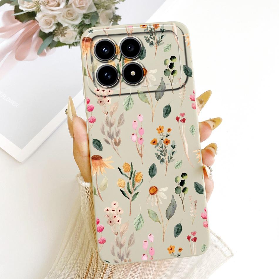 For Xiaomi Redmi K90 Cute Cat Flower Cartoon Phone Case For Redmi K 90 K90 Pro Max 5G Shockproof Soft Silicone Cases Bumpers