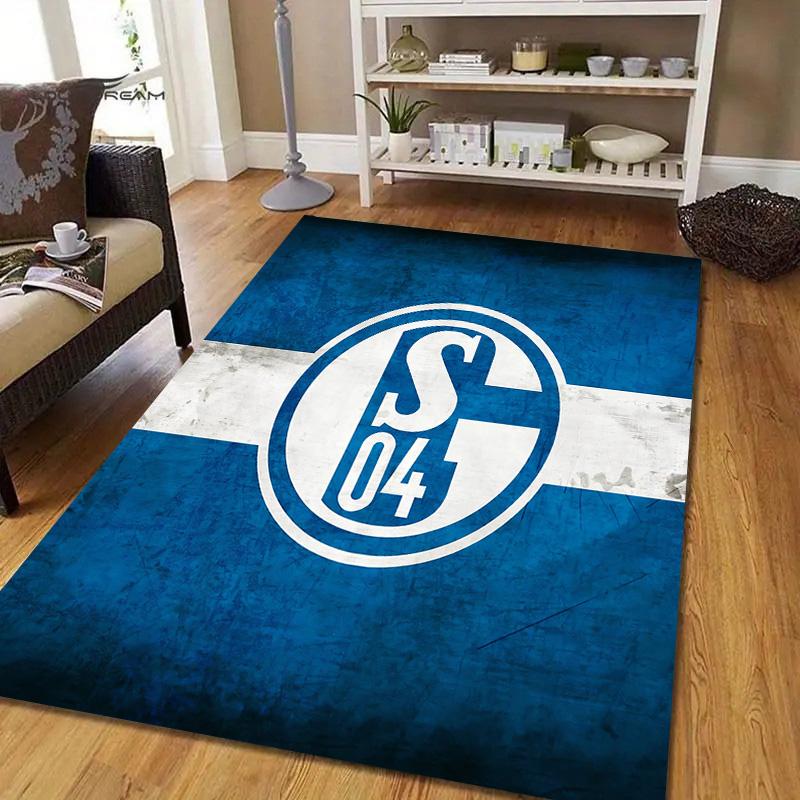 FC Schalke 04  Pattern Square Carpet,Area Rug,Carpet Rug for Living Room Bedroom Sofa Playroom Decor,Non-slip Floor Mat