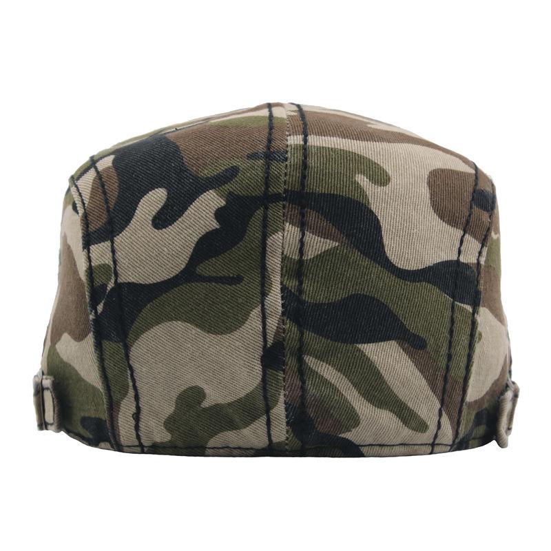 Autumn New Men'S Youth Washed Cotton Camouflage Hat Jungle Cap Riding Mountain Climbing Sun Protection Beret