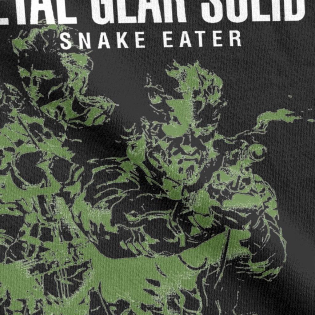 Мужская футболка Metal Gear Solid 3 Snake Awesome Футболки из чистого хлопка с коротким рукавом Футболки с круглым воротником Классическая одежда