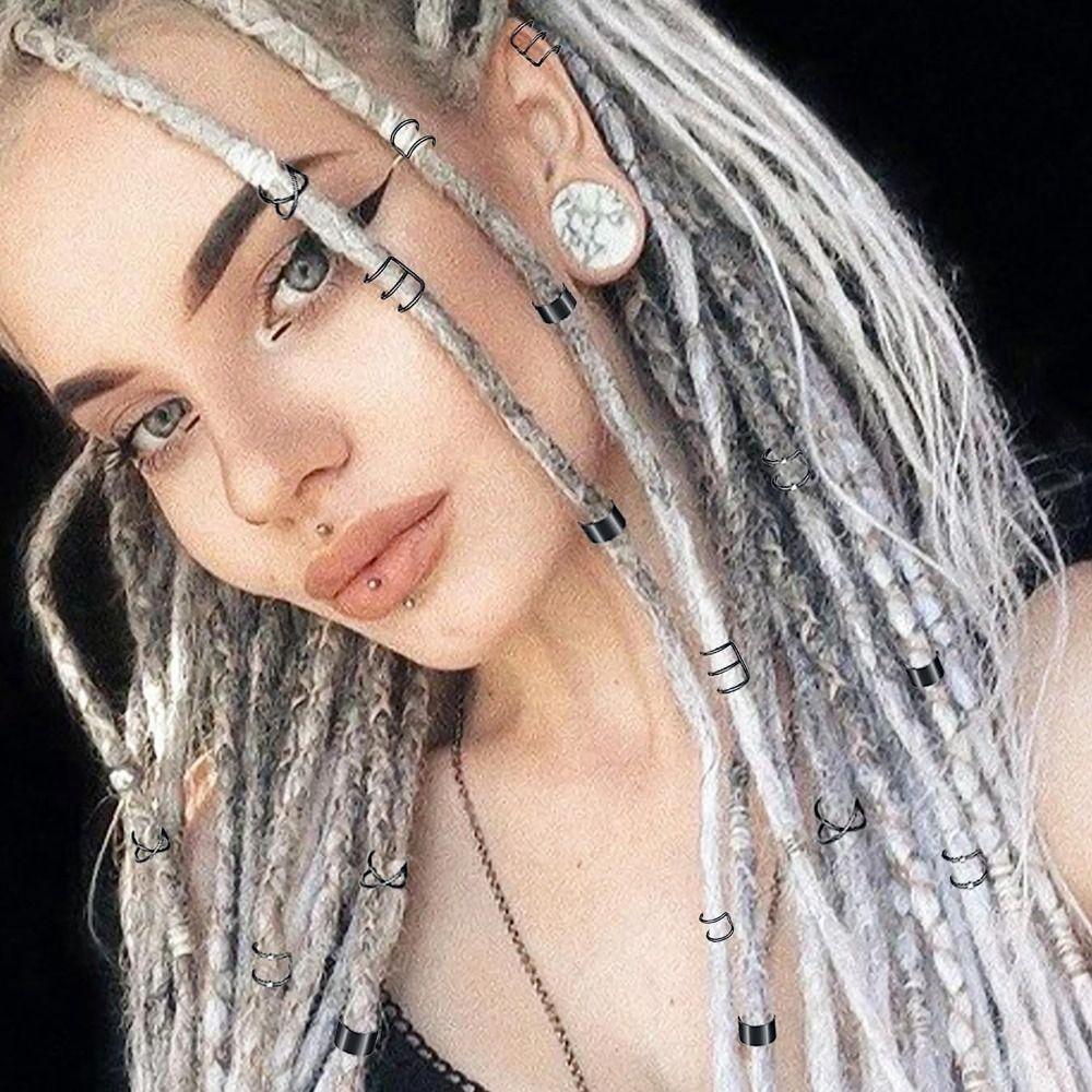 Alloy Alloy Braid Clips Silver Color Non Piercing Ear Cuffs New Design Hair Jewelry  Beach Party