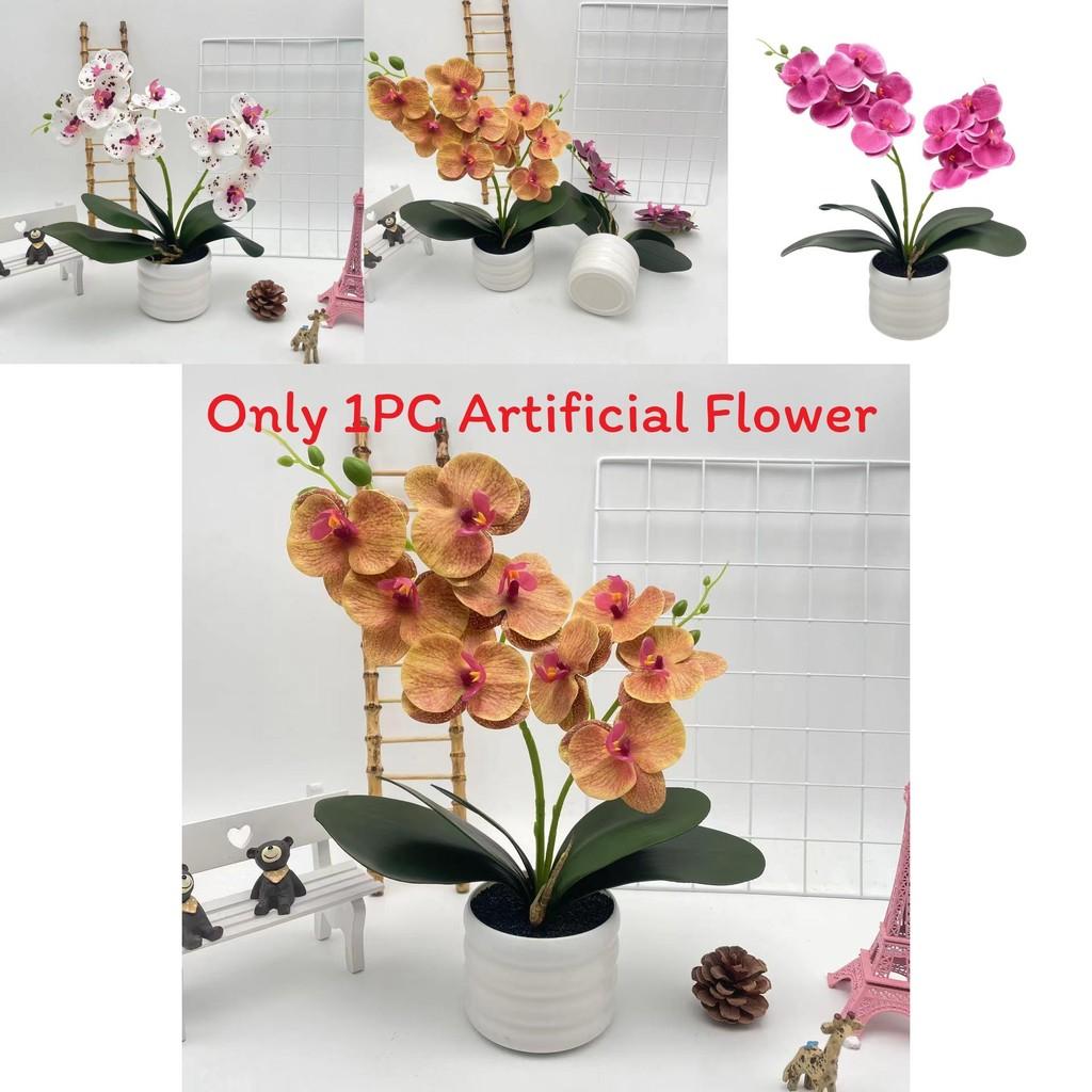 Phalaenopsis Artificial Flower Plant Pot For Wedding Decor And Photography Indoor Outdoor Display