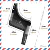 Accessoire de Rasage - SAPIENS - Peigne Pochoir Barbe - Noir - Pour Homme - Guide d'Utilisation