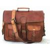 Vintage Messenger Shoulder Laptop Bag Briefcase Men's Real Goat Leather + Canvas