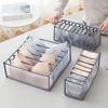1/3Pcs Underwear Storage Bag Socks Bra Organizer Multiple Compartments Transparent Breathable Mesh Closet Storage Bag