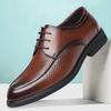 Модные мужские туфли из натуральной кожи большого размера в деловом стиле с вырезом, модные мужские туфли из воловьей кожи на мягкой подошве