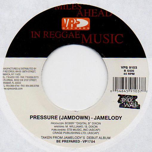 7inch Record JAMELODY - Pressure VPS9103 VP Records 2007 Jamaica Reggae, Ska & Dub Used