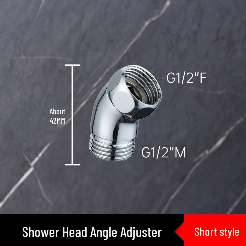 Регулируемый медный локтевой отвод с углом разделения 5 градусов, ручная душевая лейка с вращающимся верхним душем