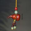 Chinese Style Sandalwood Gourd Keychain Pendant Gourd Car Keychain Wooden Pendant Phone Chain  Men