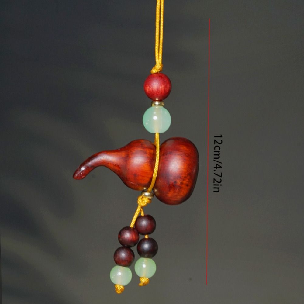 Chinese Style Sandalwood Gourd Keychain Pendant Gourd Car Keychain Wooden Pendant Phone Chain Men