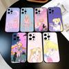 Мультяшный чехол для телефона S-Sailor M-Moon-es Art для iPhone 17, 16, 15, 14, 13, 12, 11 Plus, Pro Max, Других Мягкий Черный Чехол