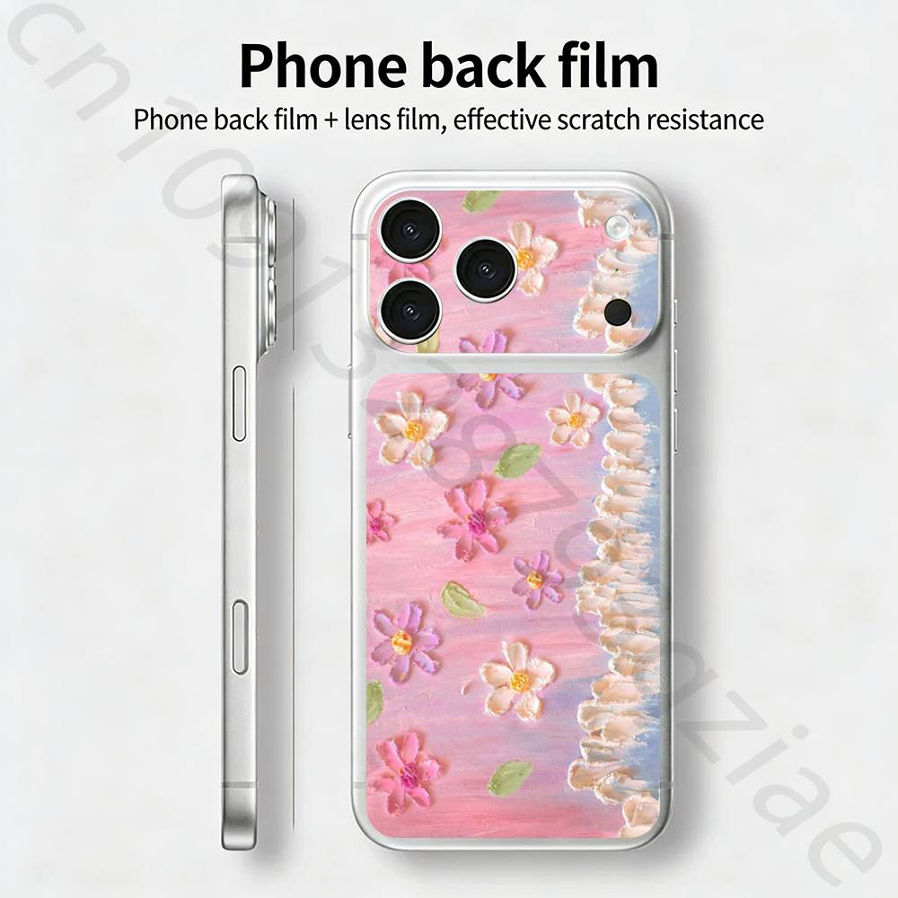 Анри Матисс кошка цветы Искусство Для iPhone 17 pro Max /17 pro Полное покрытие Наклейка Кожаная Обертка 3D Цветная Задняя Защитная Пленка-Наклейка