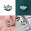 Cute Frog Character Alloy Pin Creative Chemistry Potion Bottle Fashionable Badge