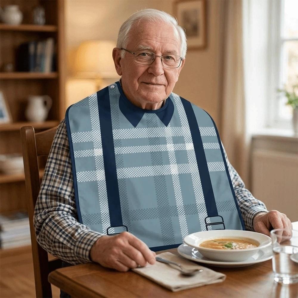 Soft Elderly Eating Bib Washable Clothing Protectors for Elderly Saliva Towel Elderly Care