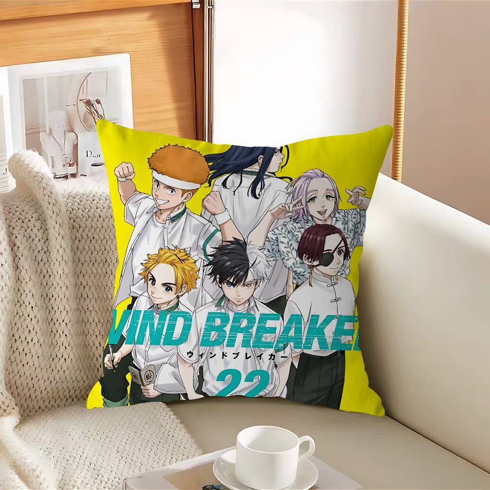 WIND Anime BREAKER Office Cushion Pillowcase Car Cushion Cover45X45CM Lumbar Pillowcase Sofa Pillowcover