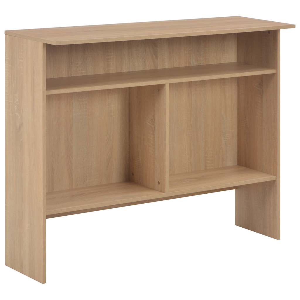 Bar Table with 2 Table Tops Oak Effect 130x40x120 cm