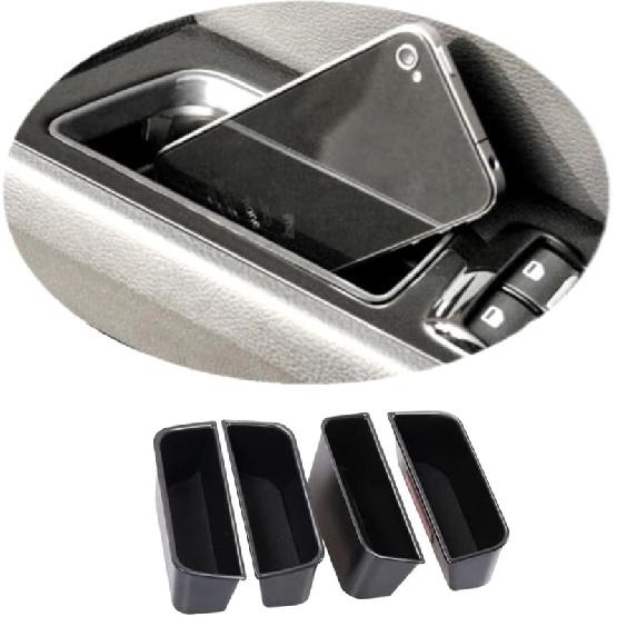 Vesul 4PCS Door Grab Tray Door Organizer Compatible With Ford Explorer 2024 2025 Armrest Phone Container Handle Ert ABS Tray Storage Box Glove