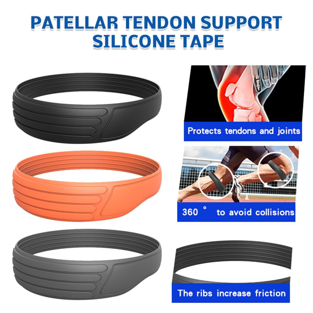 Yousheng Patella Knee Band Обезболивающий ремень для поддержки сухожилия надколенника Силиконовый бандаж для колена для бега, фитнеса, подъема по лестнице, баскетбола