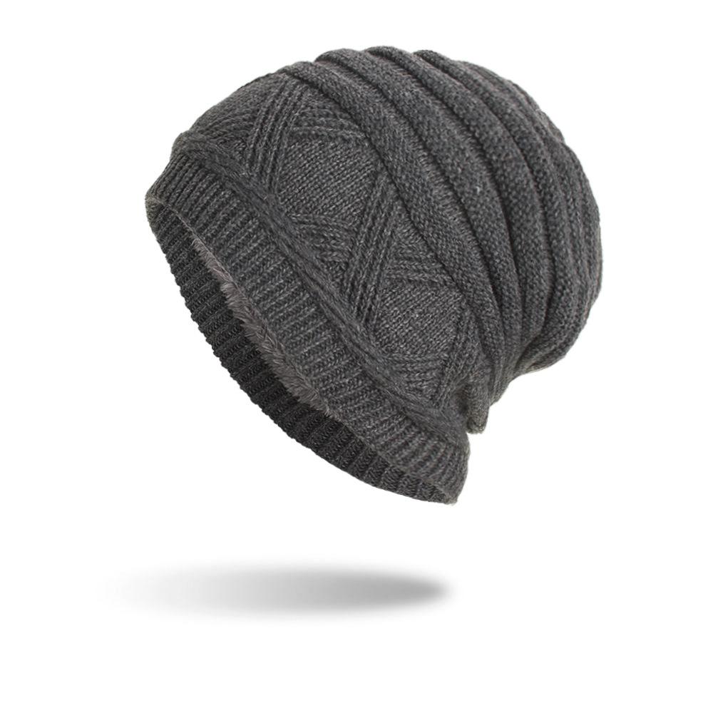 Осень и зима новый бархатный XX горизонтальная полоса термосвитер шапка вязаная шерстяная шапка