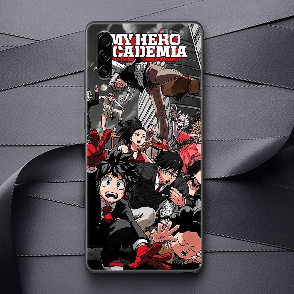 Аниме Моя геройская академия Черный мягкий чехол для телефона для Samsung Galaxy A90 A80 A70 A70S A60 A50 A40 A30 A30S A20S A20E A10 A10E Фундас