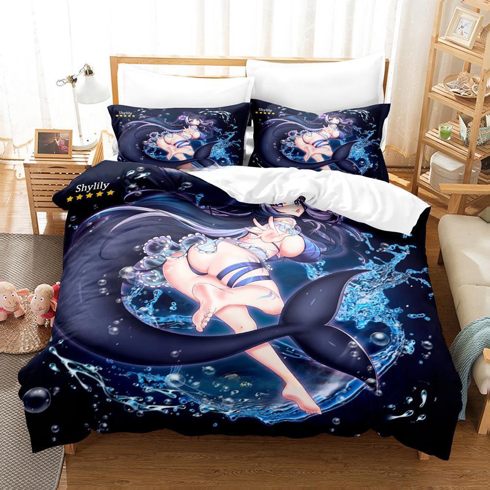 Аниме Kawaii Girls Shilily Постельное белье Single Twin Full Queen King Size Bed Set Adult Kid Bedroom Duvet cover Sets Home Textiles