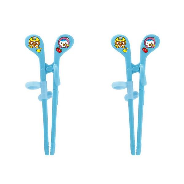 Haeho Edison Pororo Mini Chopsticks (Right Hand) Blue, 2 Pieces