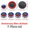 7Pcs 50th Anniversary Fiber Black Car Hood Front Rear Trunk Emblem Badge For BMW F20 E36 E46 X6 M4 E60 E93 E87 G01 G20 X3 X5 F30 FV7
