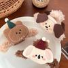 Cute Animal Doll Hair Clips Cartoon Hairpins Korean Plush Dog Hair Claws  for Girls