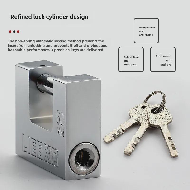 Противоугонная прямоугольная защита навесного замка с функциями защиты от взлома и сдвига для дверей и шкафов