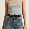 Pu Leather Streetwear Waist Belt Crocodile Pattern Pin Buckle Belt  Jeans Dress Accessories