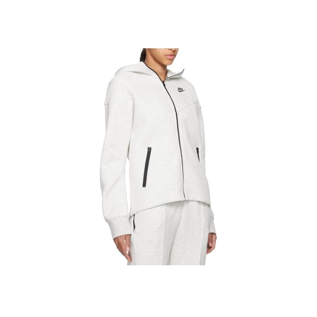 Nike Куртка с капюшоном на молнии с принтом логотипа в виде алфавита и длинными рукавами, женская куртка светло-серого цвета FB8339-013