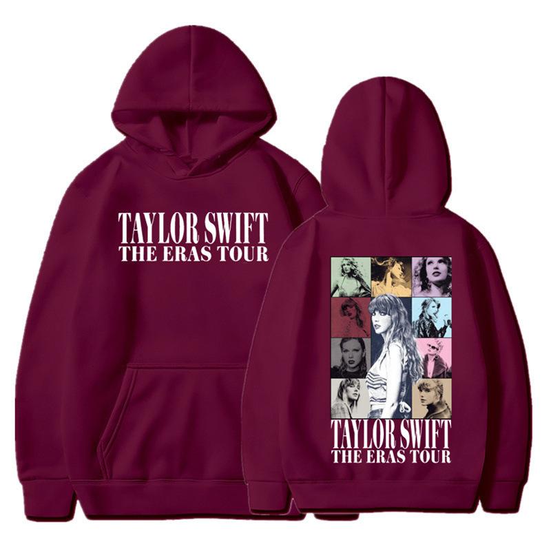Autumn and winter new American high street Taylor couple with the same spoof character letter graffiti hooded sweater