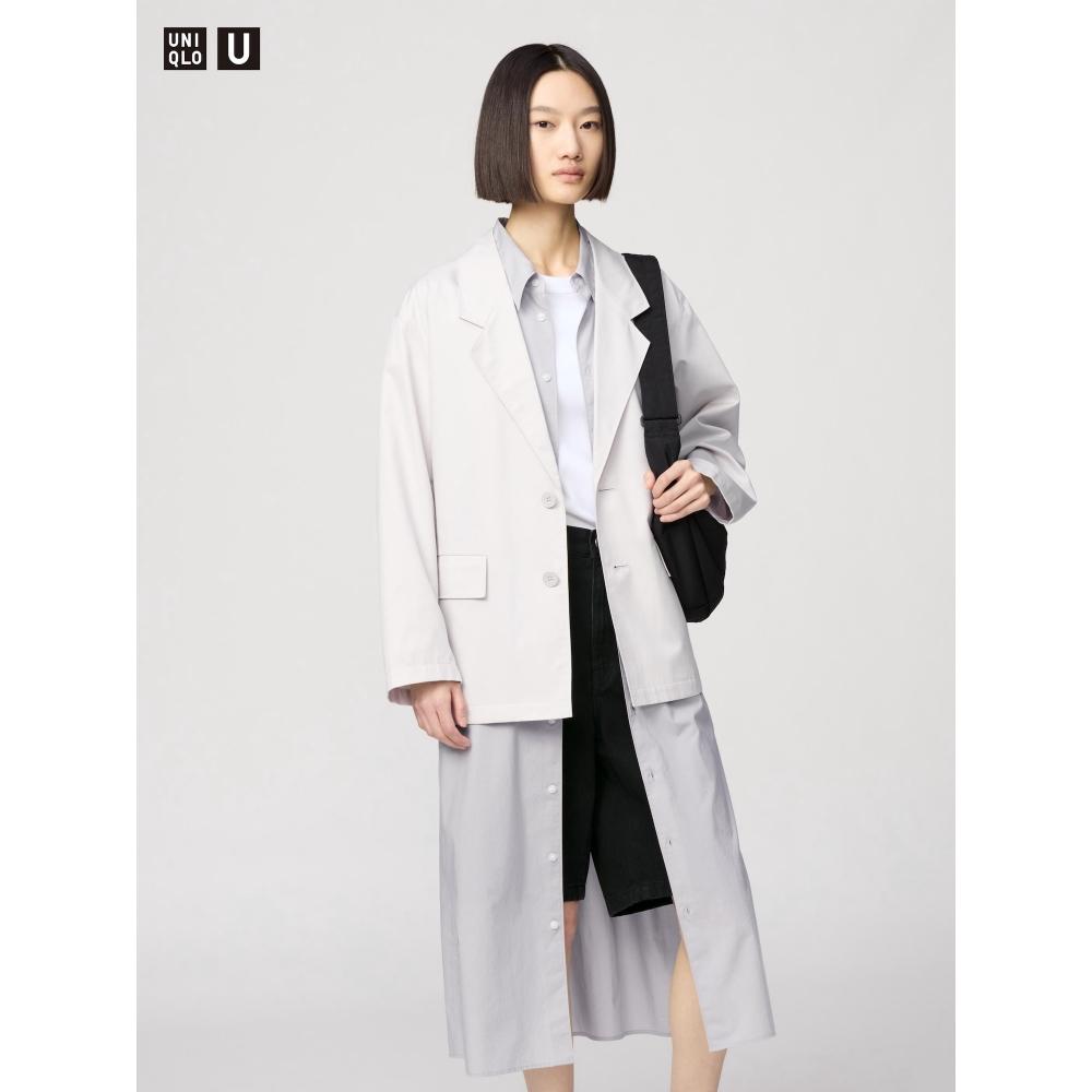 Uniqlo Куртка из хлопкового лиоцелла, свободный крой 