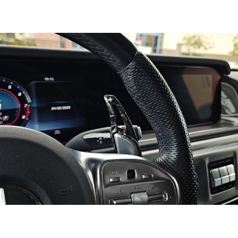 Кованые подрулевые лепестки в "карбоновом" стиле ТОЛЬКО для Mercedes AMG C E S G CLS 43 53 63