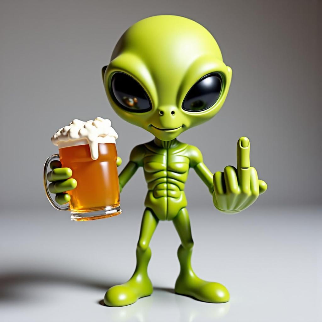 Party Alien Statues Interesting Family or Garden Sculptures Desktop Home Decoration Gifts