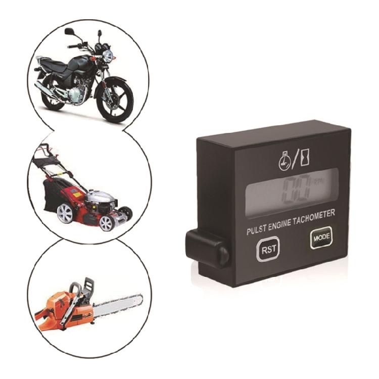 Inductive Hour Meter Replaceable Battery Tachometer for 2 4 Small Engine