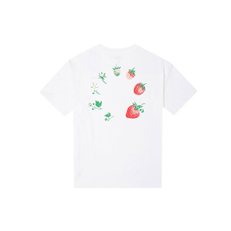 Converse Strawberry Drop Shoulder Sleeve T Shirt Women's White 10023938-A02