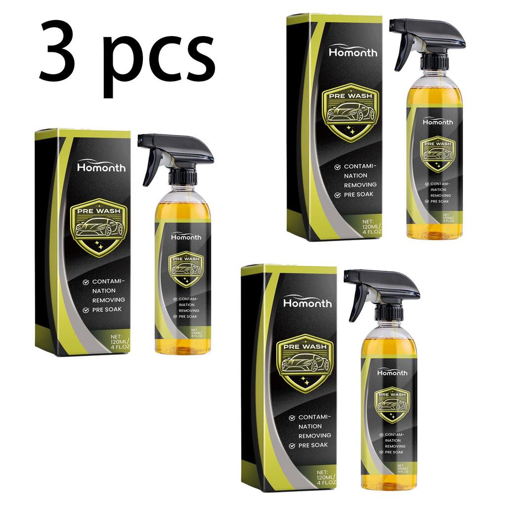 Homonth Car Cleaner No-Rinse Car Wash Liquid, Gentle Stain Removal, Cleaning, Protection, Shine, Daily Maintenance, Suitable for Cars, 120ml