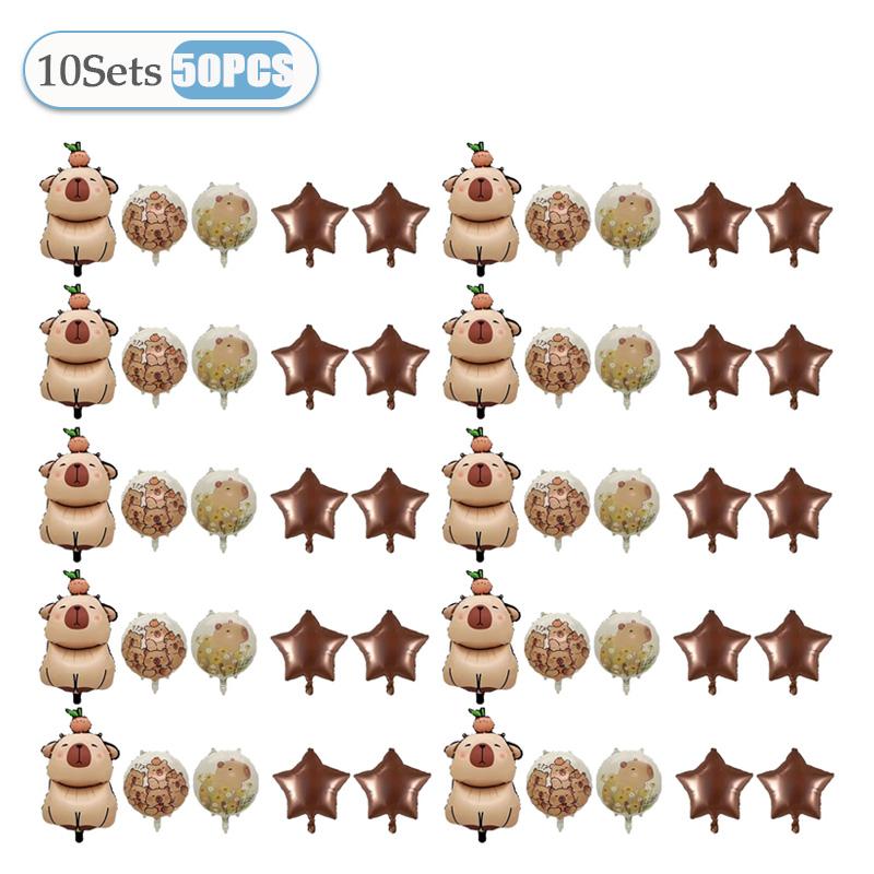 5-50 шт. кавайный мультфильм капибала капибара тема фольгированные шары набор для взрослых детей день рождения воздушные шары принадлежности детские подарки детский душ