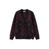 Knitwear Men's Red V Neck Moderate Cardigan I030849-17P-XX