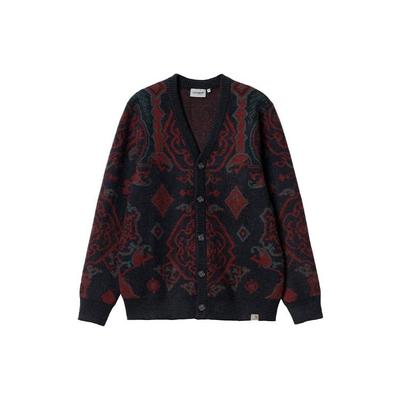 Knitwear Men's Red V Neck Moderate Cardigan I030849-17P-XX