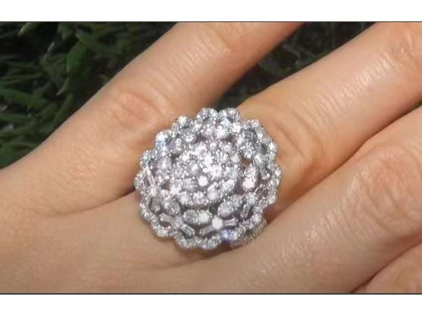 Luxury Statement Diamond Zircon Ring & Bracelet - European & American Style