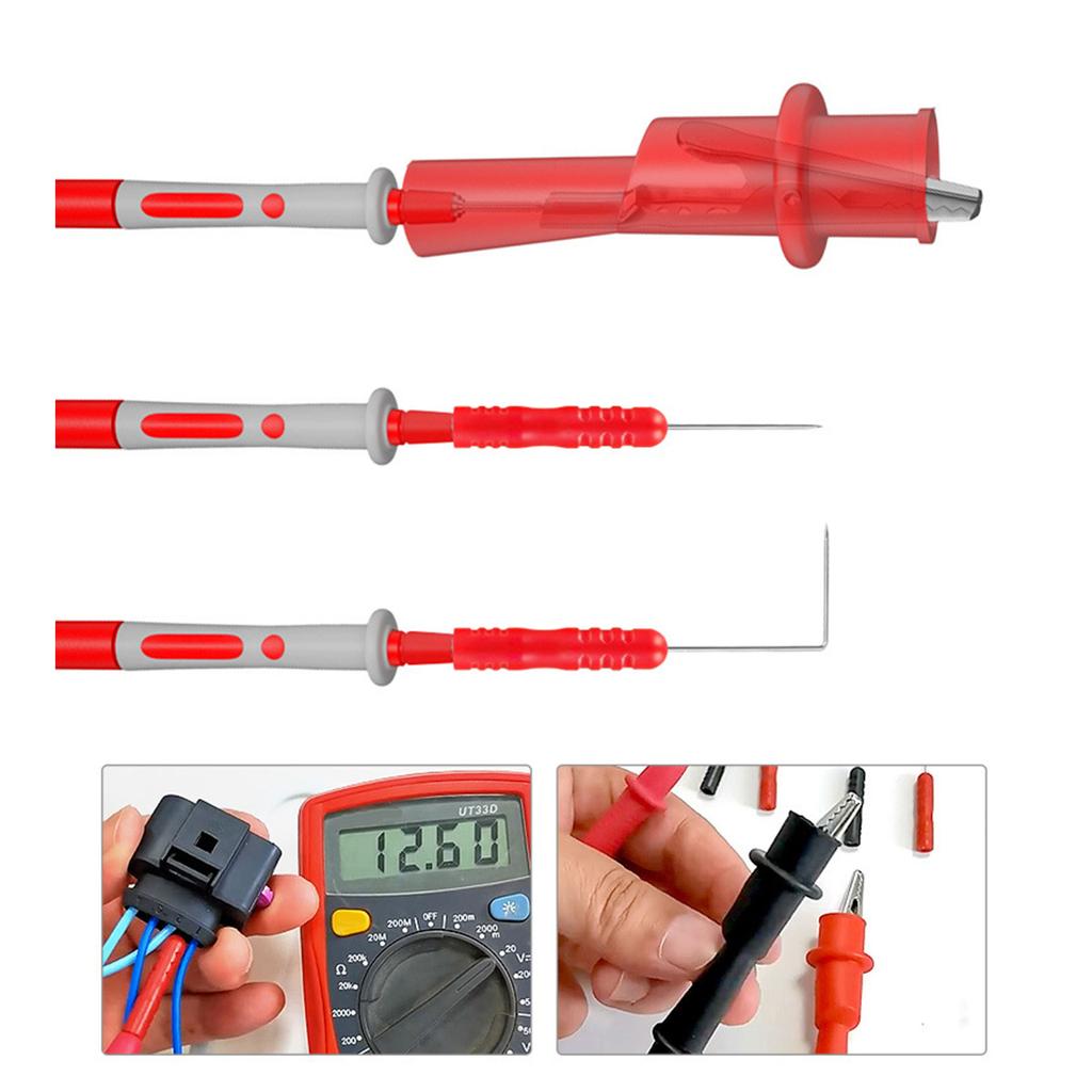 Щуп для прокалывания провода, зажим для прокалывания изоляции для тестирования мультиметра, вольтметра, термометра