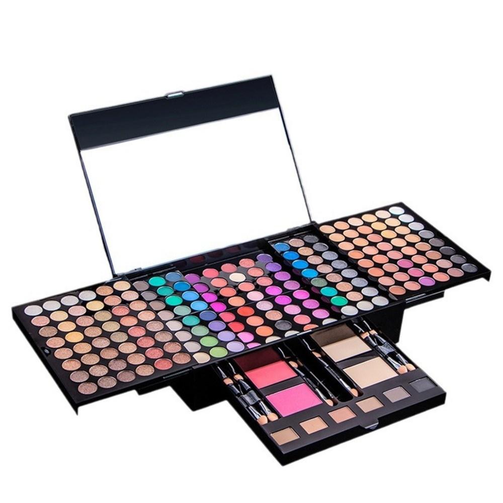 Тени для век, румяна для лица, пудра для бровей, подводка для глаз, карандаш, зеркальная палитра для макияжа, 180 цветов, 1 шт., 180 цветов