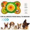 Pet Slow Food Mat Bone Shaped Scent Training Pad Flannel Snuffle Mat with Squeakers Non-Slip Base Stress Relief Dog Toy
