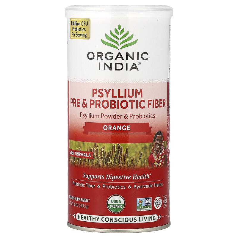Psyllium Pre & Probiotic Fiber, Orange, 10 oz (283.5 g)