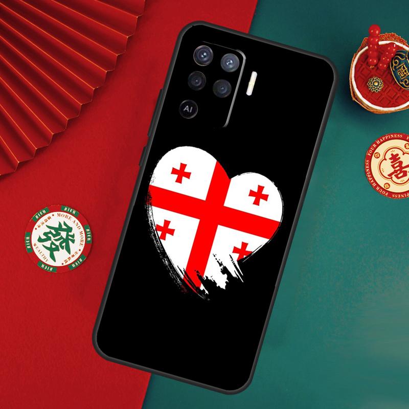 Georgia Flag Case For Oppo A15 A17 A57 A6 A5 Pro A54 A74 A94 A16 A76 A96 A40 A60 A80 A18 A38 A58 A78 A98