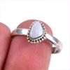 Подарочное кольцо из чистого серебра 925 пробы с натуральным австралийским опалом ручной работы S.8.5 Z1r03