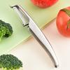 Овощечистка из нержавеющей стали с нескользящей ручкой, для чистки фруктов и картофеля, эффективное приготовление пищи, кухонный гаджет для фруктов с прямым лезвием