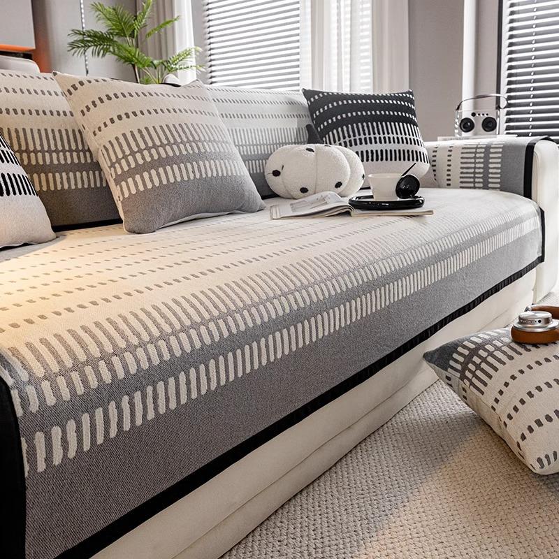 Chenier Sofa Cushion New Four-Season Universal Straight Row Seat Cushion Light Luxury High-End Sofa Cover Cover Cover Towel